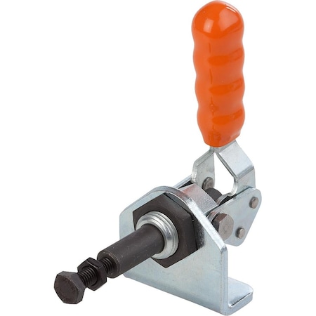 Kipp Push-Pull Clamp, With Mounting Bracket Standard, F2=2000, Steel Galvanized, Comp: Plastic, Orange K0085.0200